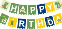 Happy Dino Birthday Banner