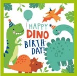Happy Dino Birthday Lunch Napkins 20ct