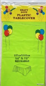Plastic Rectangle Table Cover 54″x72″- Lime