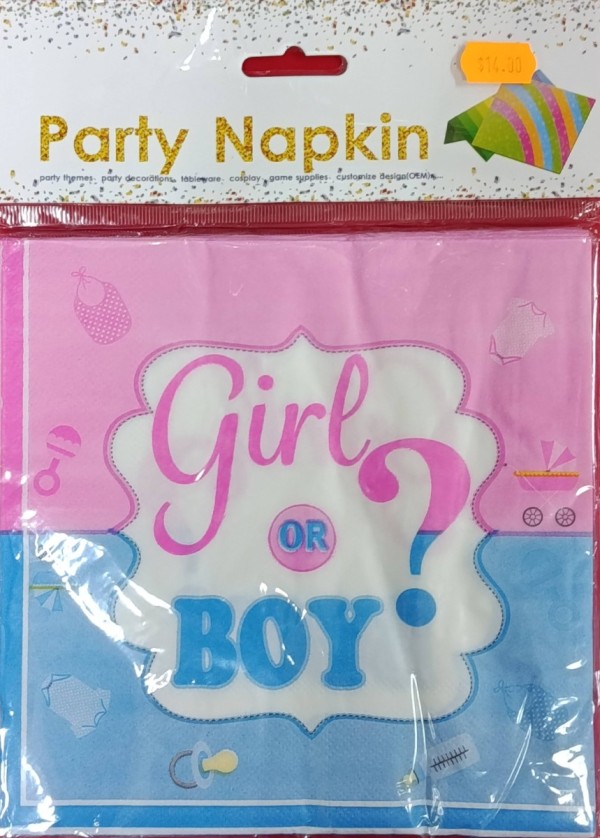 Boy or Girl Party Lunch Napkins 20ct