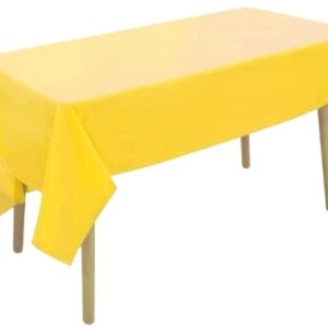 Plastic Rectangle Table Cover 54″x72″- Yellow