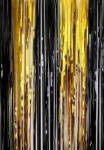 Foil Fringe Doorway Curtain Party Backdrop – Gold/Black