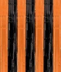 Foil Fringe Doorway Curtain Party Backdrop – Orange/Black