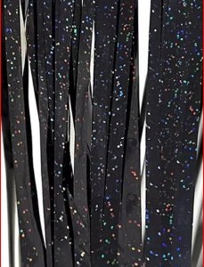 Foil Fringe Doorway Curtain Party Backdrop – Holographic Black