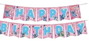 Lilo & Stitch Birthday Banner – Pink
