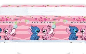 Lilo & Stitch Plastic Rectangle Table Cover 42″x72″ – Pink