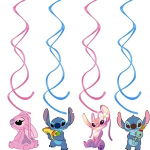 Lilo & Stitch Hanging Swirl Decor – 6ct