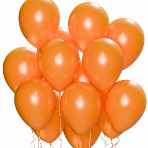 12″ Fiesta Latex Balloons 100ct – Orange