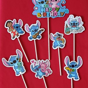 Lilo & Stitch Cake Topper 8ct