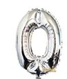 16″ Silver Foil Balloon – Number 0