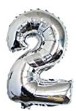 16″ Silver Foil Balloon – Number 2