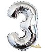 16″ Silver Foil Balloon – Number 3