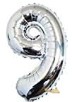 16″ Silver Foil Balloon – Number 9