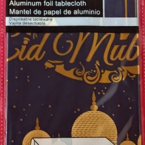 Eid Muburak Foil Disposable Tablecover – Blue