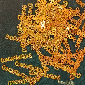 Congratulations Table Confetti – Gold