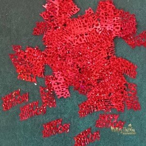 Happy Birthday Table Confetti – Red