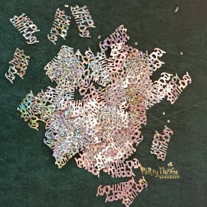 Happy Birthday Table Confetti – Silver