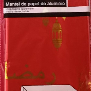 Ramadan Foil Disposable Tablecover – Red