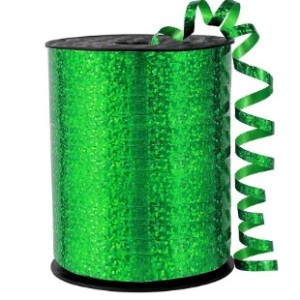 3/16″ Curling Ribbon 250 yards – Holographic Green