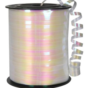 3/16″ Curling Ribbon 250 yards – Iridescent White