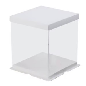 8″ Acrylic Cake Box – White