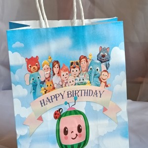 Happy Birthday Cocomelon Small Paper Bags
