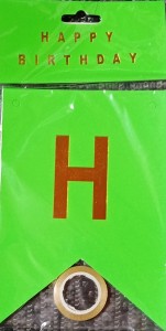 Happy Birthday Letter Banner – Neon Green