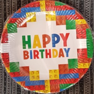 Happy Birthday Lunch Plates 10ct – Building Blocks