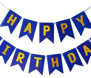 Happy Birthday Banner – Blue