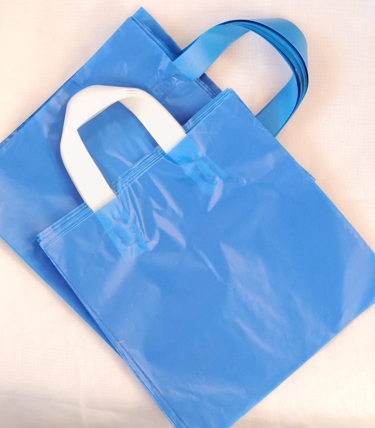 12ct Plastic Bags 10x10 - Blue - Image 2
