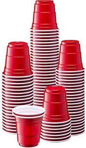 2oz Plastic Disposable Shot Cups 25ct – Red