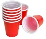 2oz Plastic Disposable Shot Cups 25ct – Red
