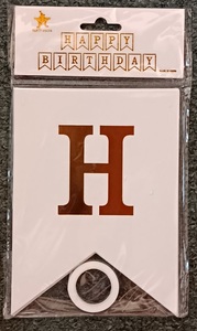 Happy Birthday Letter Banner – White