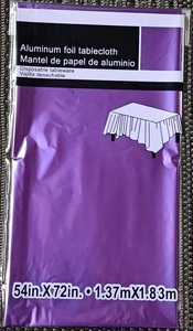 Foil Rectangle Tablecover 54″x72″ – Purple