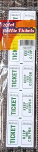 Double Stub Raffle Tickets 200ct – Green