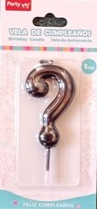3D Black Candle – Question Mark (?)