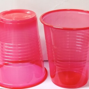 Disposable Plastic Cups 12oz 50ct – Fluorescent Red