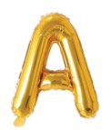 16″ Gold Foil Balloon – Letter A