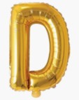 16″ Gold Foil Balloon –  Letter D