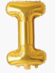 16" Gold Foil Balloon - Letter I