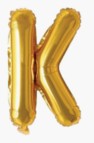16" Gold Foil Balloon - Letter K