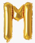 16″ Gold Foil Balloon – Letter M