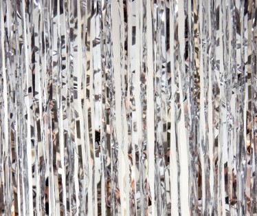 Foil Fringe Doorway Curtain Party Backdrop - Silver - Image 2
