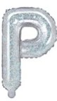 14″ Holographic Silver Foil Balloon – Letter P