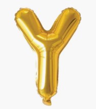 16″ Gold Foil Balloon – Letter Y