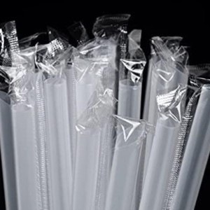 8″ Wrapped Boba Straws 50ct – Clear