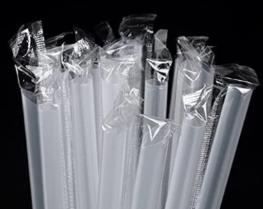 Clear Wrapped Boba Straws 50ct - 8 inches