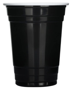 Disposable Plastic Cups 12oz 25ct – Black