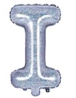 14″ Holographic Silver Foil Balloon – Letter I