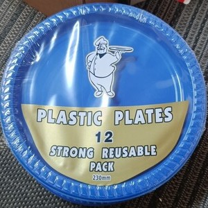 Strong Plastic Lunch Plates 15ct – Blue